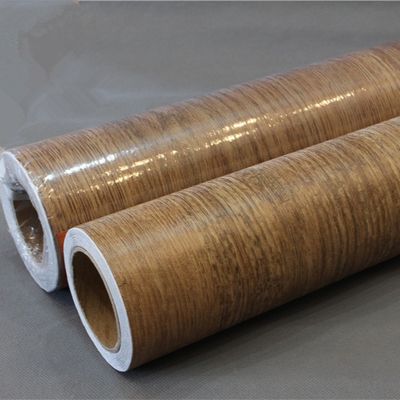122cm*50m Phim PVC hạt gỗ với chất kết dính nhạy cảm với áp suất Acrylic