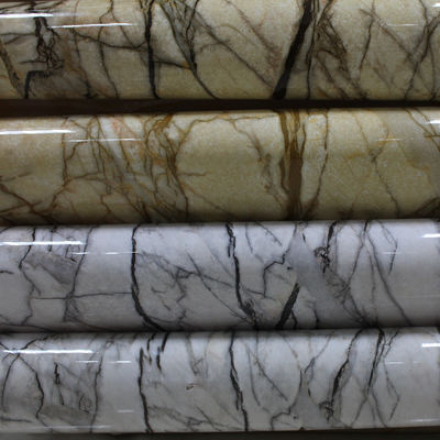 Pvc phim đá cẩm thạch bóng đá nhựa marble foil cho đồ nội thất quyến rũ và tường phủ
